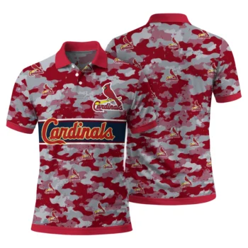St Louis Cardinals Polo Shirt Custom Camo Band Red Fashion Forward