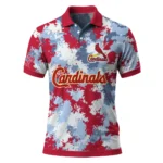 St Louis Cardinals Polo Shirt Custom Pixel Camo Red Best Selling