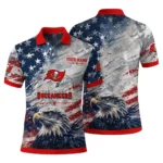 Tampa Bay Buccaneers Polo Shirt Custom Star Brushstrokes Red Blue Best Selling