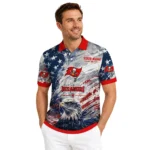 Tampa Bay Buccaneers Polo Shirt Custom Star Brushstrokes Red Blue Best Selling