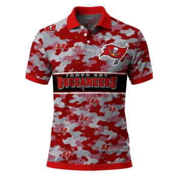 Tampa Bay Buccaneers Polo Shirt Customized Camo Band Red Best Selling
