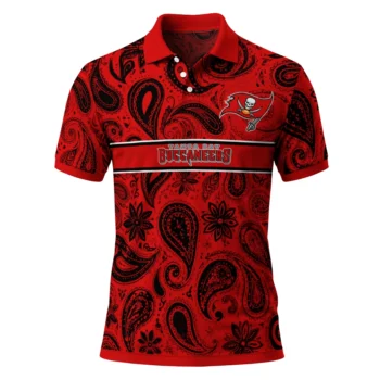Tampa Bay Buccaneers Polo Shirt Customized Paisley Band Red Best Selling