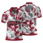 Temple Owls Polo Shirt Custom Pixel Camo Red Best Selling