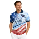 Tennessee Titans Polo Shirt Custom Star Stripes Red Blue Best Selling