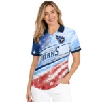 Tennessee Titans Polo Shirt Custom Star Stripes Red Blue Best Selling