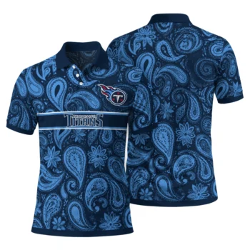 Tennessee Titans Polo Shirt Personalized Paisley Band Navy Fashion Forward