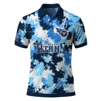 Tennessee Titans Polo Shirt Personalized Pixel Camo Navy Best Selling