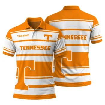 Tennessee Volunteers Polo Shirt Customized Horizontal Blocks Orange Fashion Forward