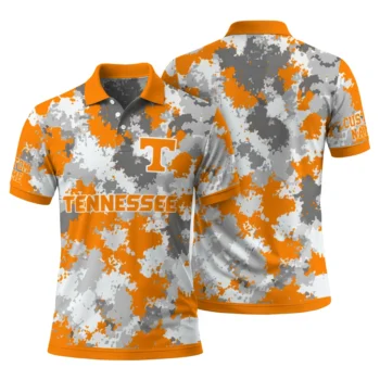 Tennessee Volunteers Polo Shirt Customized Pixel Camo Orange Fashion Forward