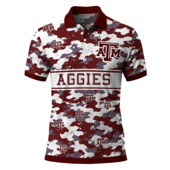 Texas Am Aggies Polo Shirt Personalized Camo Band Maroon Best Selling
