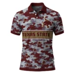 Texas State Bobcats Polo Shirt Personalized Camo Band Maroon Best Selling