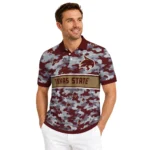 Texas State Bobcats Polo Shirt Personalized Camo Band Maroon Best Selling