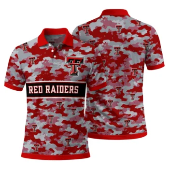 Texas Tech Red Raiders Polo Shirt Custom Camo Band Red Fashion Forward