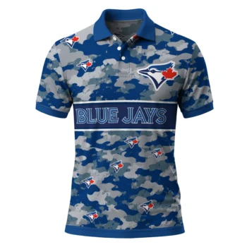 Toronto Blue Jays Polo Shirt Custom Camo Band Blue Best Selling