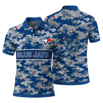 Toronto Blue Jays Polo Shirt Custom Camo Band Blue Fashion Forward