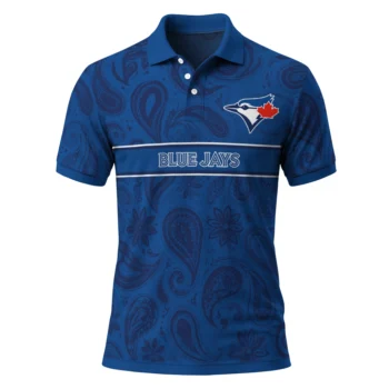 Toronto Blue Jays Polo Shirt Custom Paisley Band Blue Best Selling