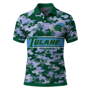 Tulane Green Wave Polo Shirt Custom Camo Band Green Best Selling