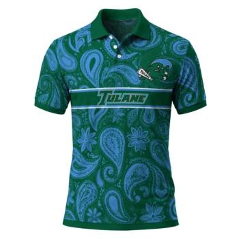 Tulane Green Wave Polo Shirt Custom Paisley Band Green Best Selling