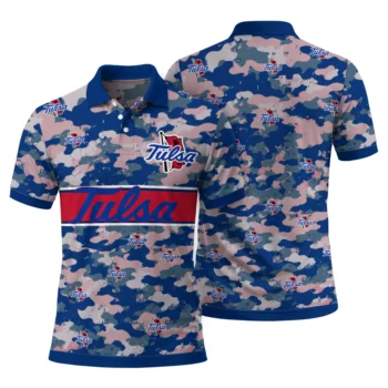 Tulsa Golden Hurricane Polo Shirt Personalized Camo Band Blue Fashion Forward