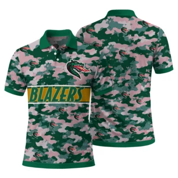 Uab Blazers Polo Shirt Customized Camo Band Green Fashion Forward