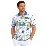 Ucla Bruins Polo Shirt Custom Floral Pinstripe Blue White Best Selling