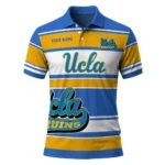 Ucla Bruins Polo Shirt Custom Horizontal Blocks Blue Best Selling