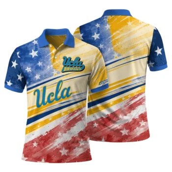 Ucla Bruins Polo Shirt Custom Star Stripes Red Blue Fashion Forward