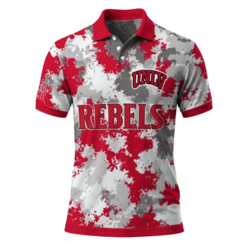 Unlv Rebels Polo Shirt Customized Pixel Camo Red Best Selling