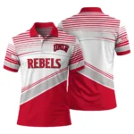 Unlv Rebels Polo Shirt Customized Slanted Stripes Red White Best Selling