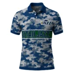 Utah Jazz Polo Shirt - Custom Camo Band Navy