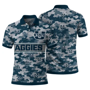 Utah State Aggies Polo Shirt Customized Camo Band Navy Fashion Forward