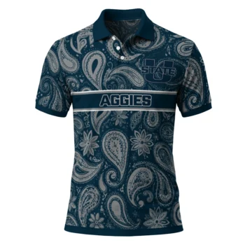 Utah State Aggies Polo Shirt Customized Paisley Band Navy Best Selling