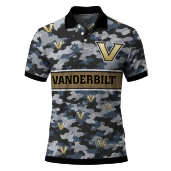 Vanderbilt Commodores Polo Shirt Personalized Camo Band Black Best Selling