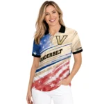 Vanderbilt Commodores Polo Shirt Personalized Star Stripes Red Blue Best Selling
