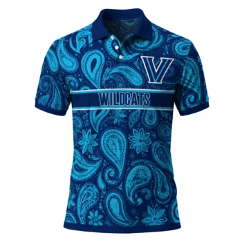 Villanova Wildcats Polo Shirt Custom Paisley Band Navy Best Selling