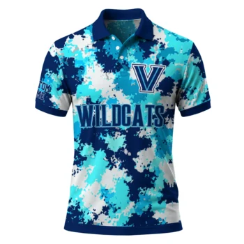 Villanova Wildcats Polo Shirt Custom Pixel Camo Navy Best Selling