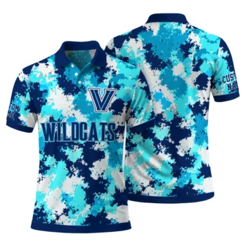 Villanova Wildcats Polo Shirt Custom Pixel Camo Navy Fashion Forward