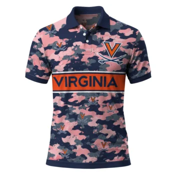 Virginia Cavaliers Polo Shirt Customized Camo Band Blue Best Selling