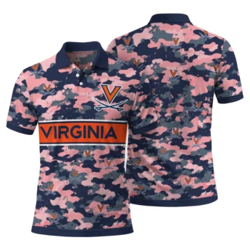 Virginia Cavaliers Polo Shirt Customized Camo Band Blue Fashion Forward