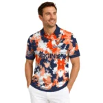 Virginia Cavaliers Polo Shirt Customized Pixel Camo Blue Best Selling