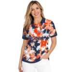 Virginia Cavaliers Polo Shirt Customized Pixel Camo Blue Best Selling