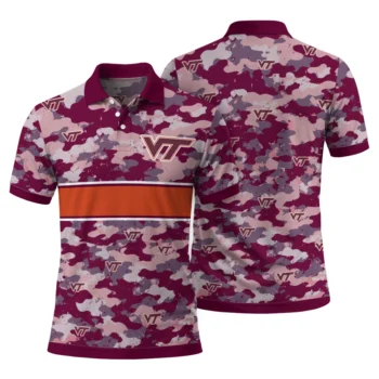 Virginia Tech Hokies Polo Shirt Custom Camo Band Maroon Fashion Forward