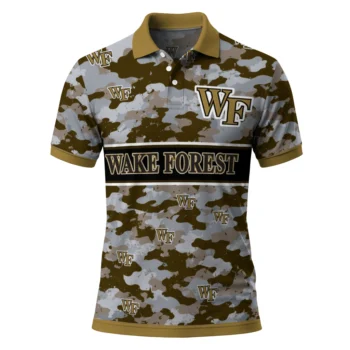 Wake Forest Demon Deacons Polo Shirt Customized Camo Band Gold Best Selling