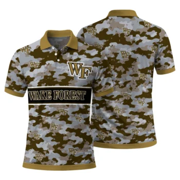 Wake Forest Demon Deacons Polo Shirt Customized Camo Band Gold Fashion Forward