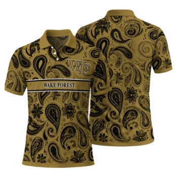 Wake Forest Demon Deacons Polo Shirt Customized Paisley Band Gold Fashion Forward