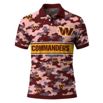 Washington Commanders Polo Shirt Custom Camo Band Burgundy Best Selling