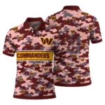 Washington Commanders Polo Shirt Custom Camo Band Burgundy Best Selling
