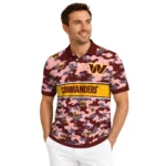 Washington Commanders Polo Shirt Custom Camo Band Burgundy Best Selling