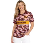 Washington Commanders Polo Shirt Custom Camo Band Burgundy Best Selling