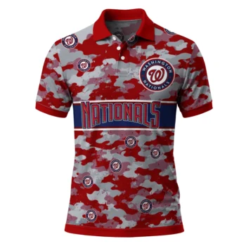 Washington Nationals Polo Shirt Customized Camo Band Red Best Selling